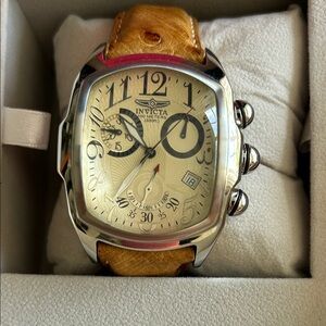 Invicta Gold and Silver Chronograph Watch